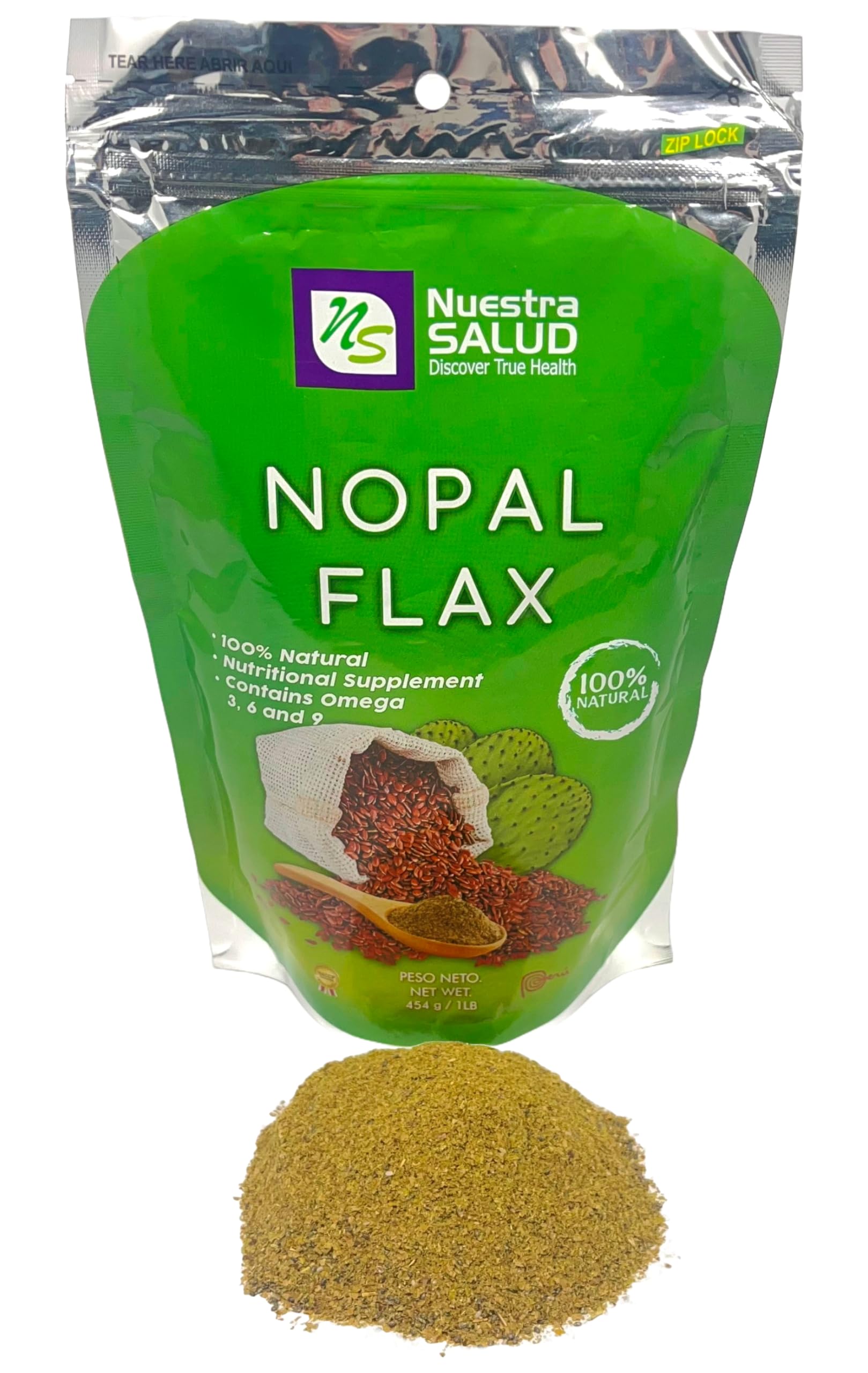Nuestra NS Salud close-up of ground blend texture for easy mixing benefit