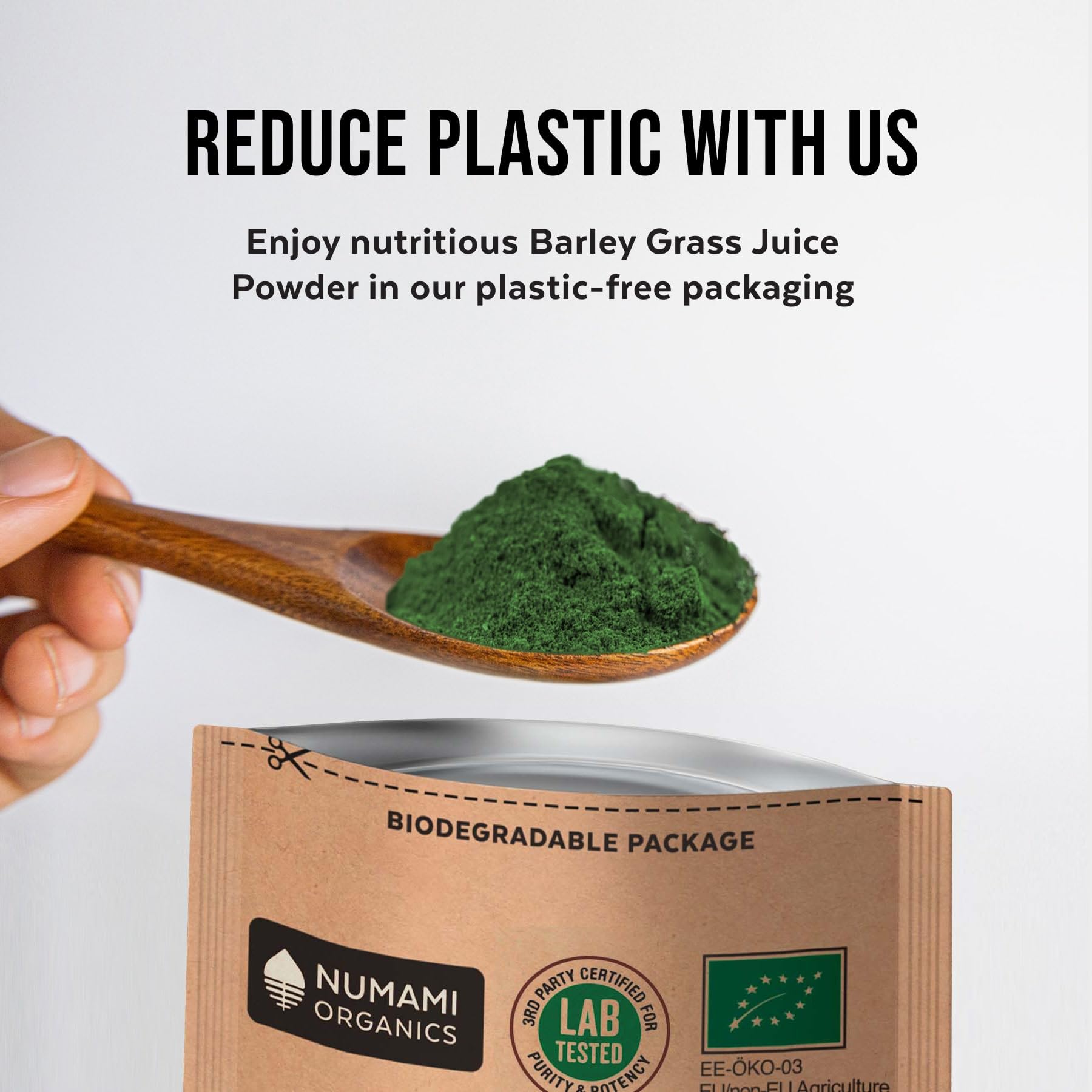 Numami biodegradable packaging emphasizing eco‑friendly disposal