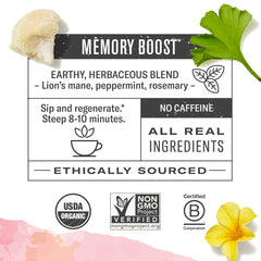 Numi damiana brewed cup displaying rich color and inviting steam for soothing ritual