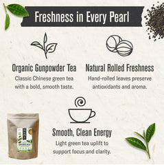 Numi tea leaves unfurling in teapot illustrating brewing clarity and flavor