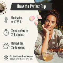 Numi tea bag steeping in cup showing delicate color and smooth flavor benefit