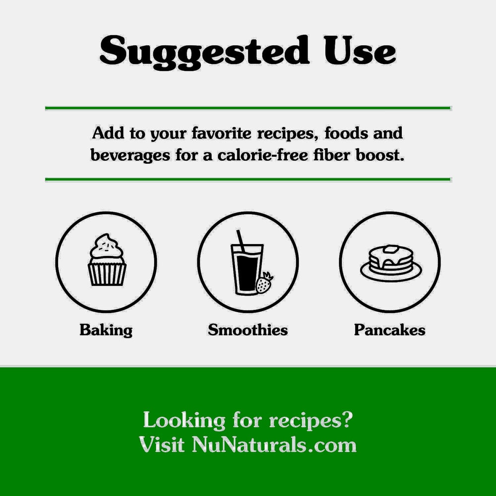 NuNaturals bamboo flour in bowl next to scale displaying portion control advantage