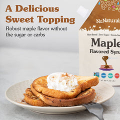 NuNaturals syrup stirred into coffee to flavor drinks without added sugar