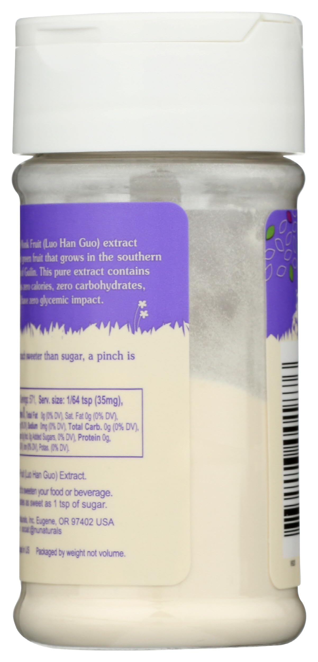 Nunaturals scoop measuring tiny pinch from jar for precise sweetness control