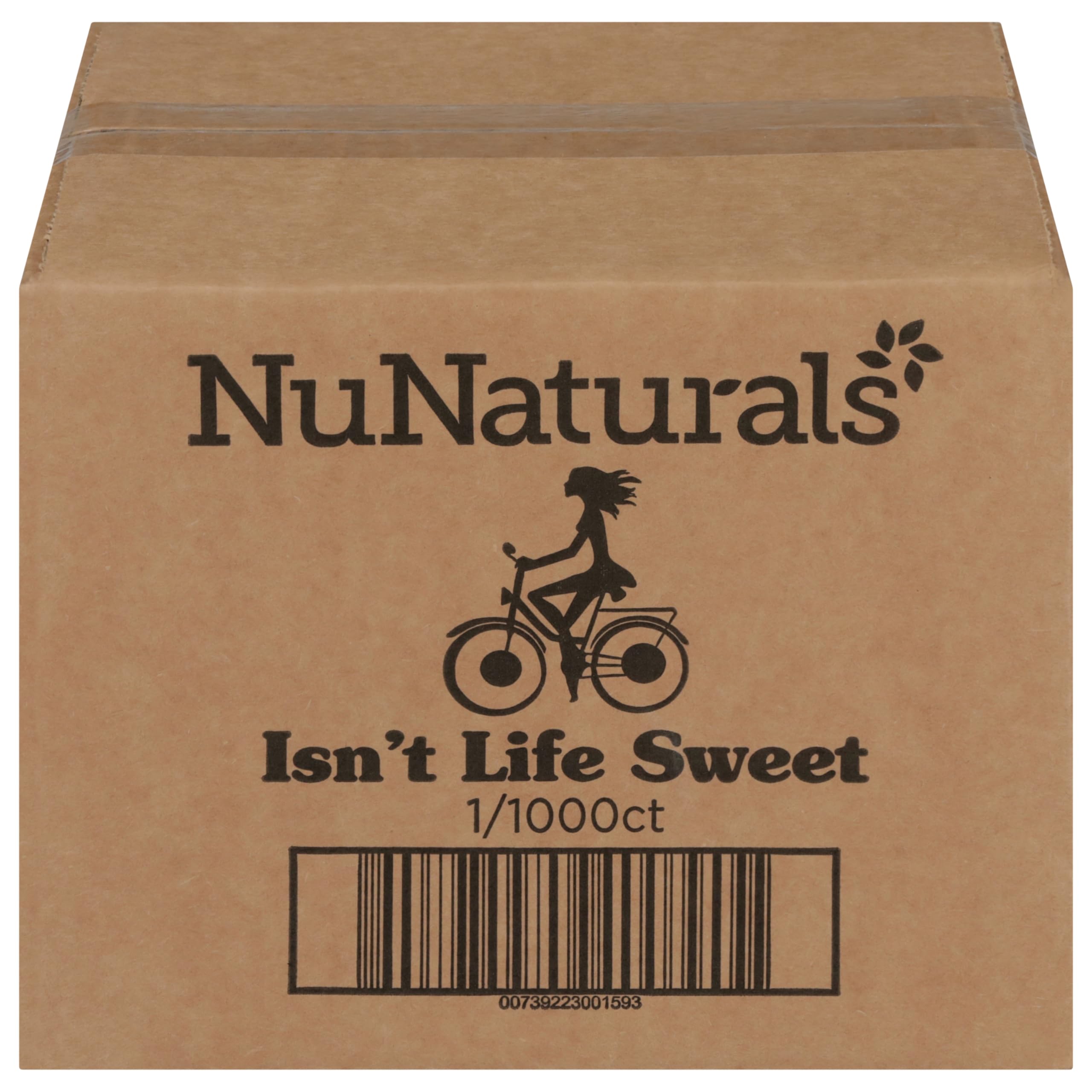 NuNaturals front packaging showing 1000-count convenience and shelf-ready design