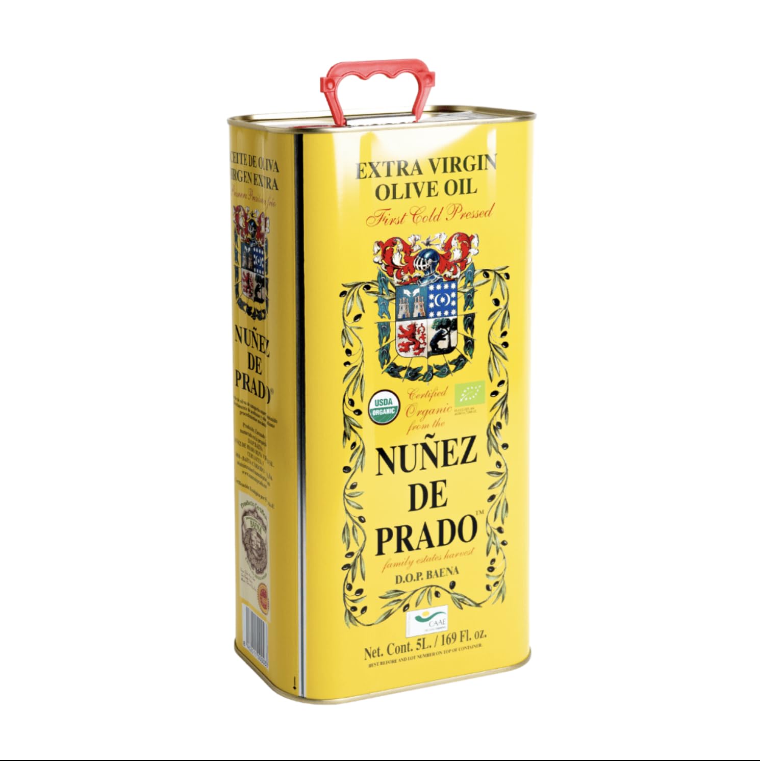 Nuñez De Prado pouring spout pouring golden oil to show easy dispensing and control