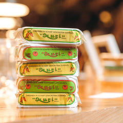 NURI label detail with ingredients and branding, easy identification and trust