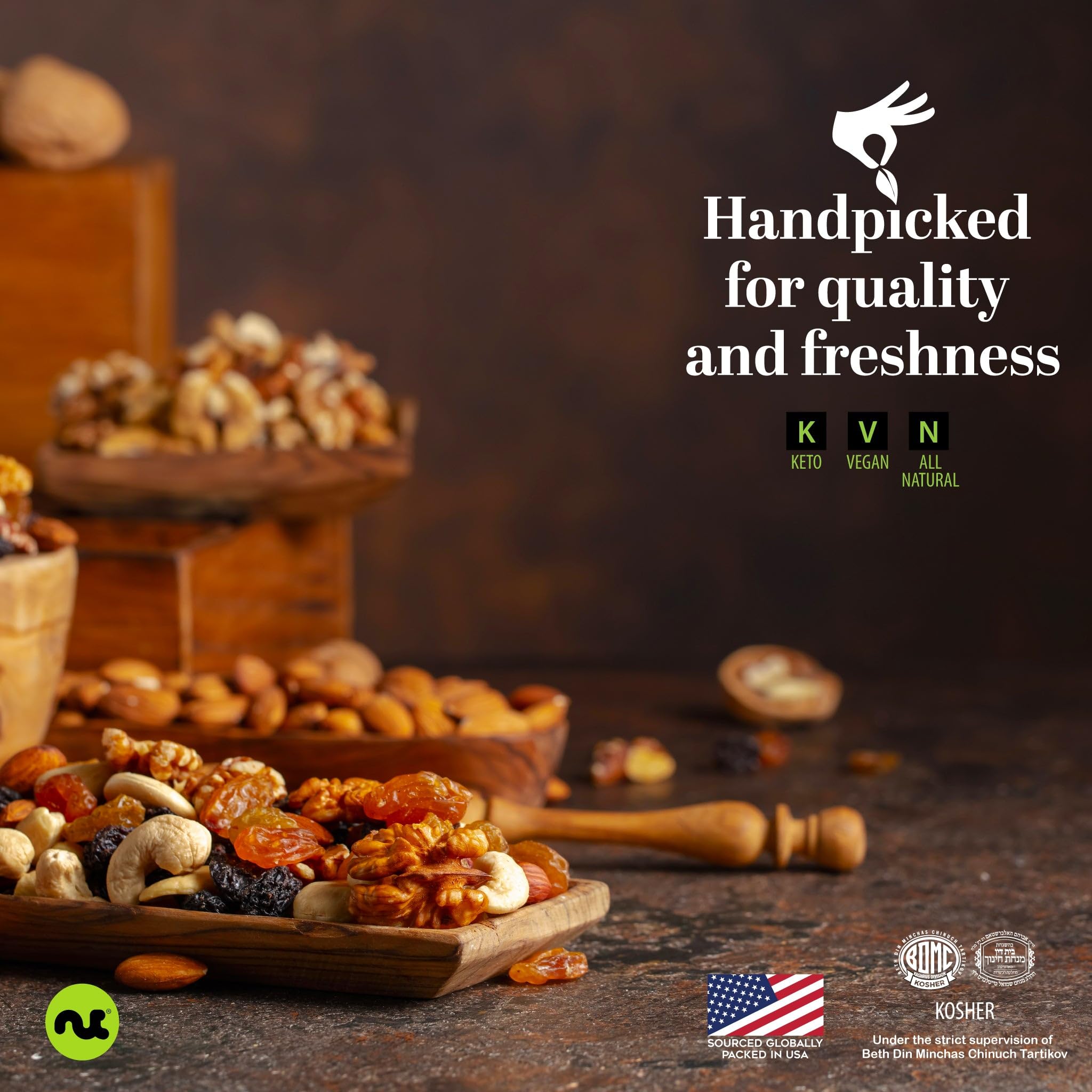 Nut Cravings chopped nuts atop brownies showing baking versatility benefit
