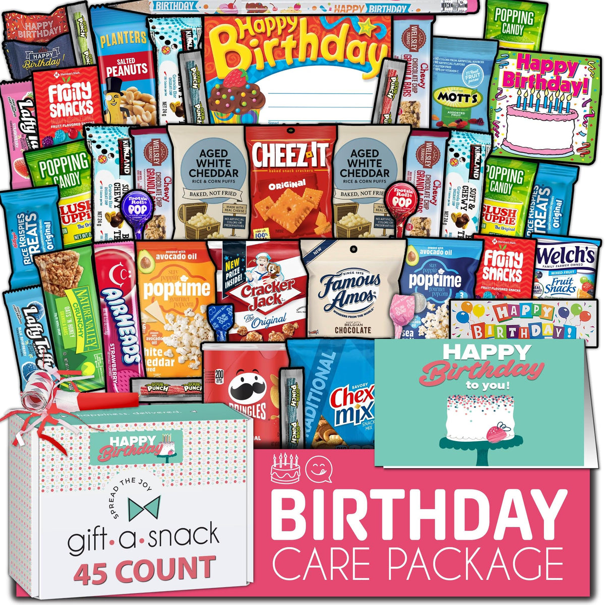 Nut Cravings branded birthday box front showing polished gift packaging and excitement