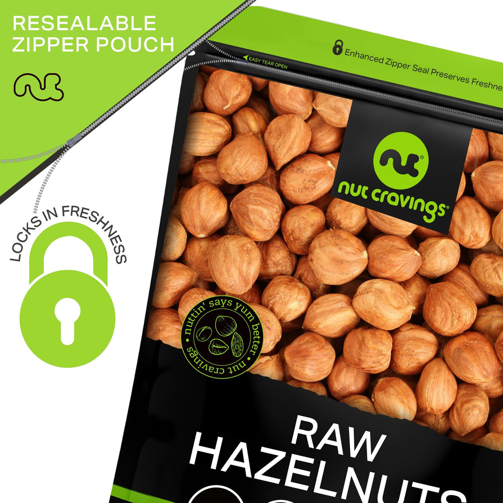 Nut Cravings bowl of hazelnuts ready to snack for quick energy benefit