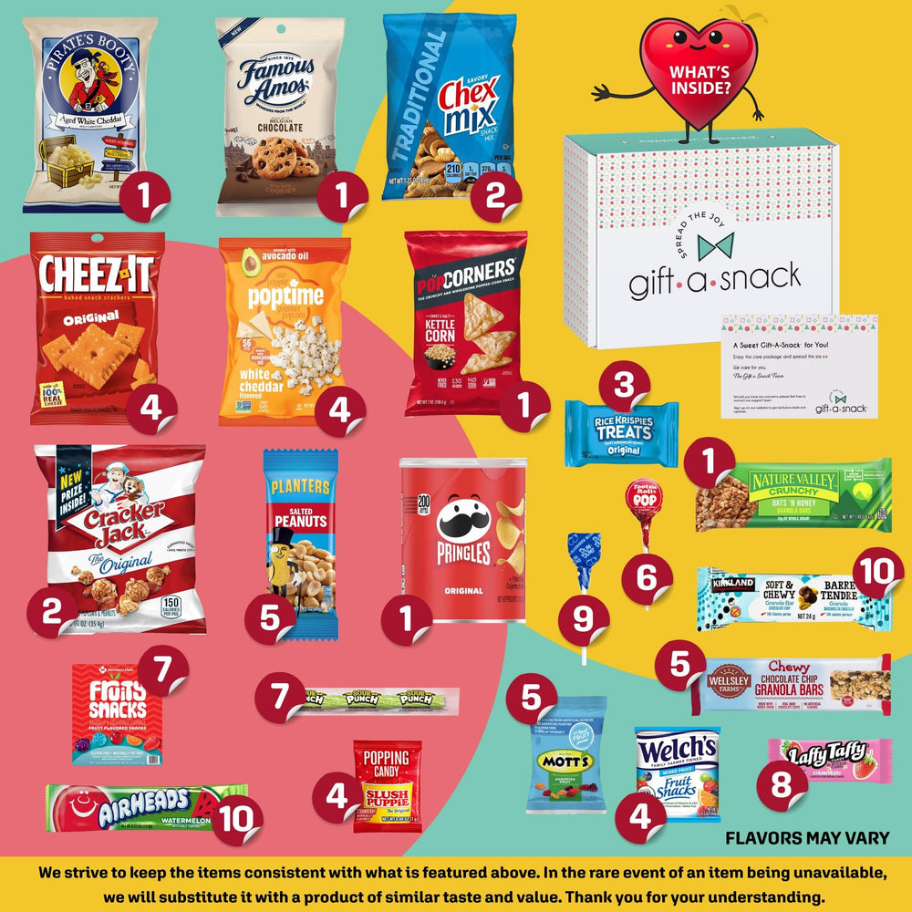 Nut Cravings greeting card on top of snacks, emphasizes personal message