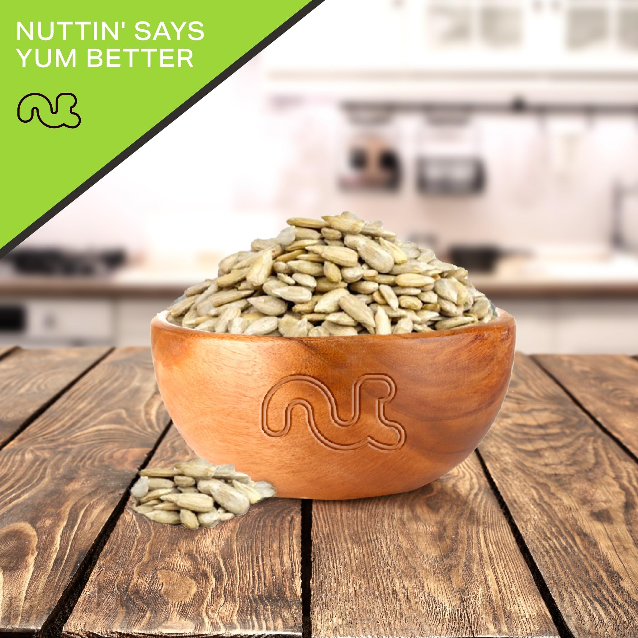 Nut Cravings hand scooping kernels illustrating on-the-go serving and snack convenience