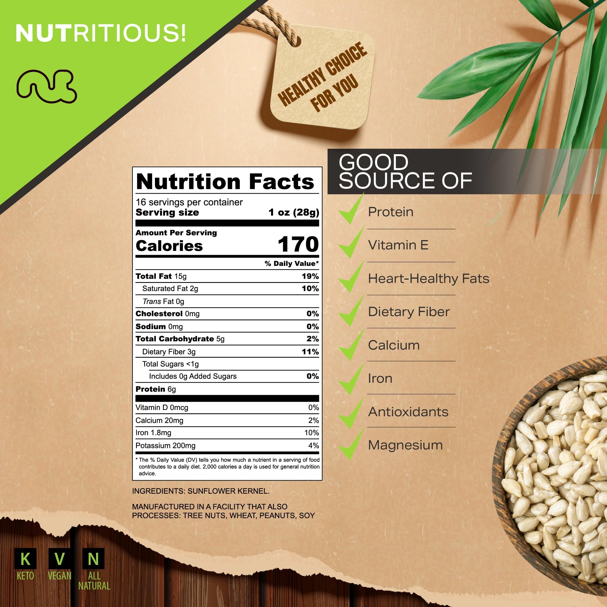 Nut Cravings kernels in bowl ready to eat showing convenient serving option