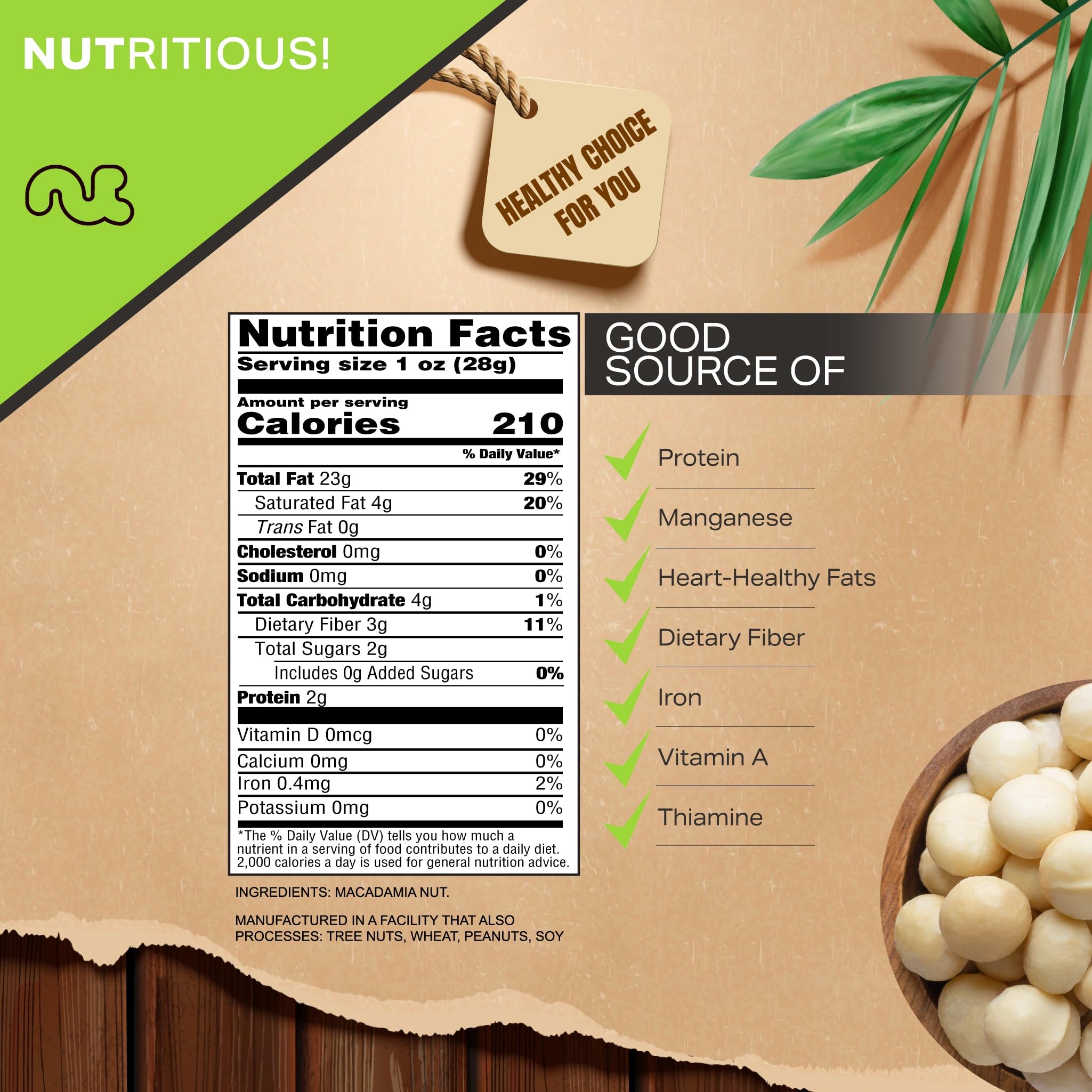 Nut Cravings bowl of raw macadamias ready to snack with natural freshness