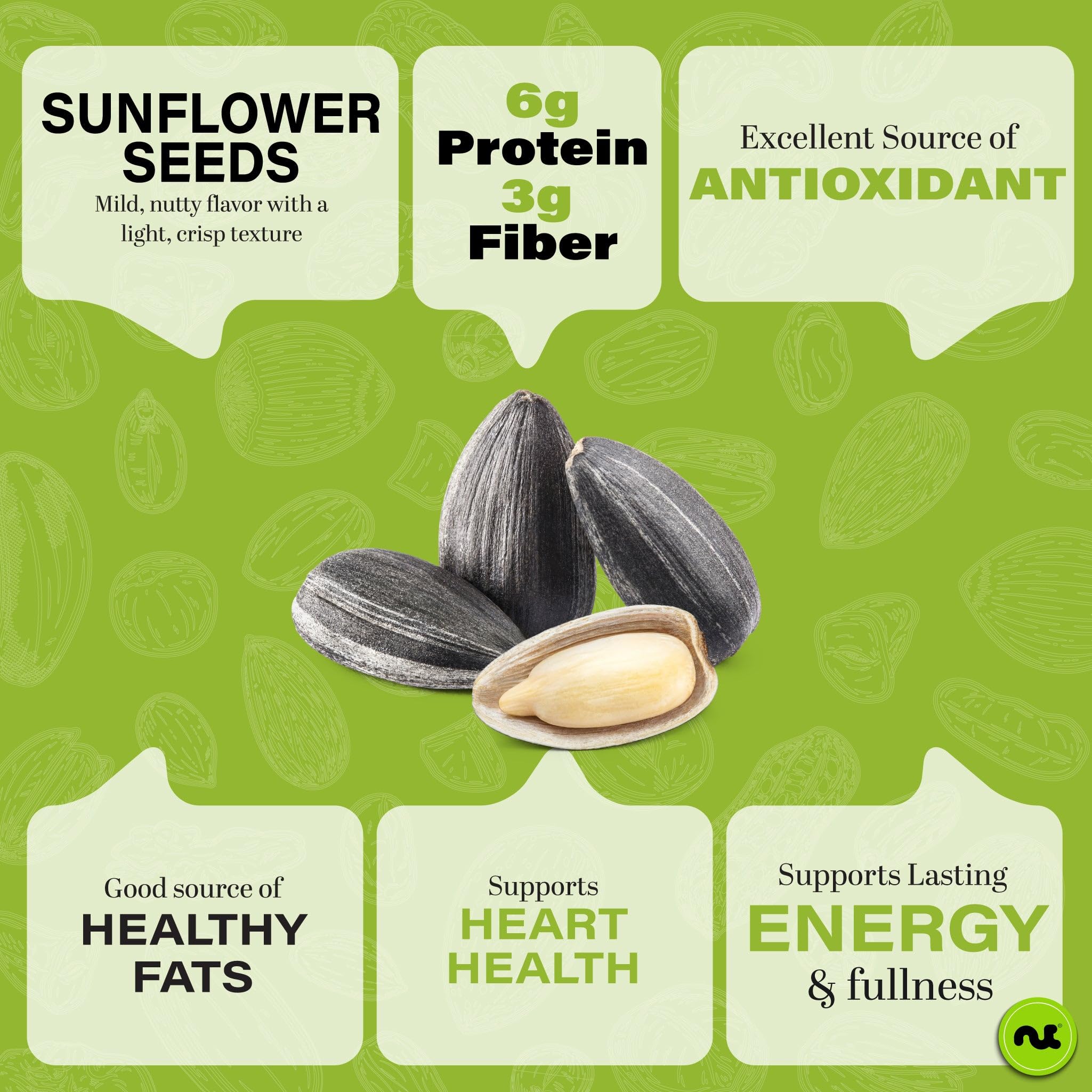 Nut Cravings open pouch of shelled sunflower kernels ready to sprinkle