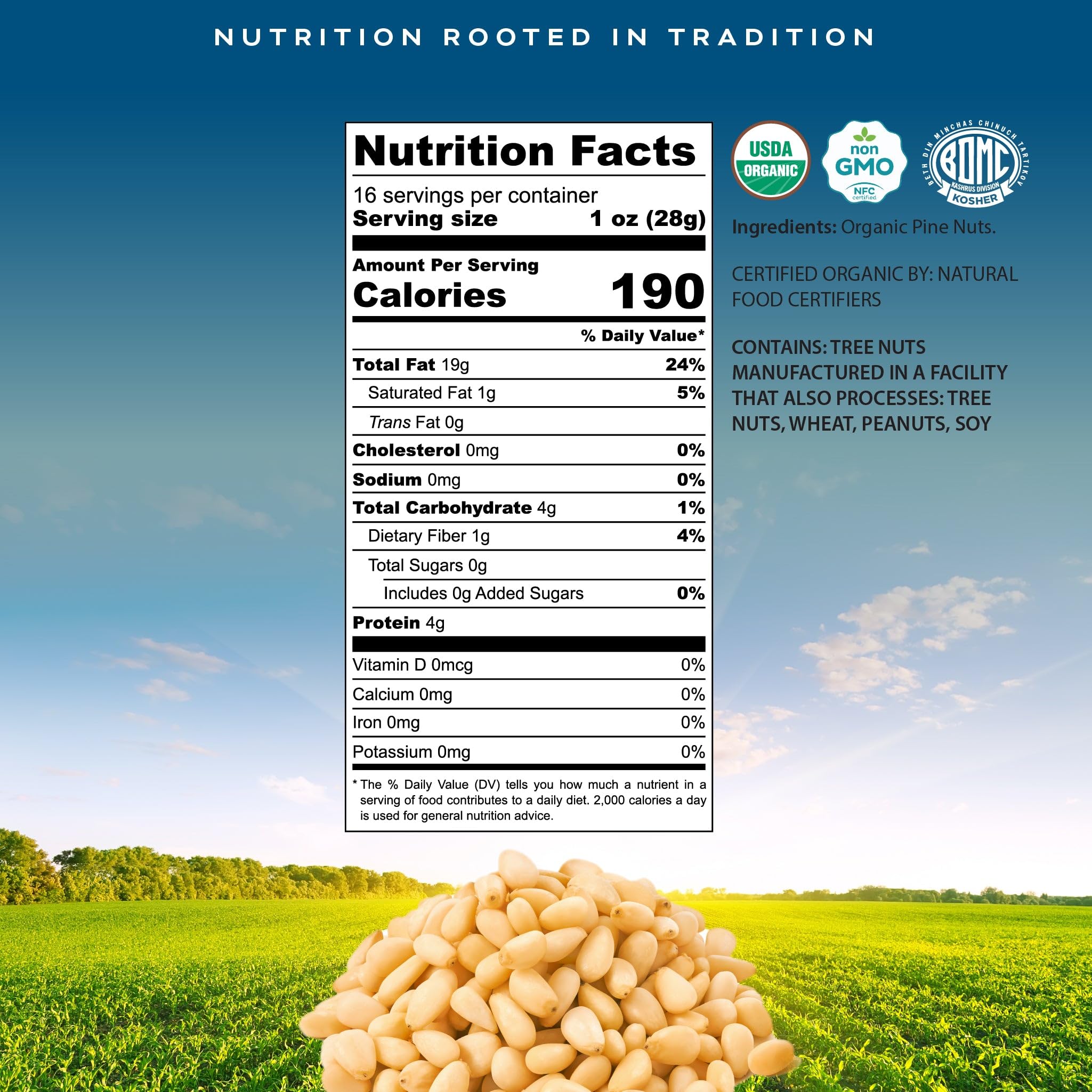Nut Cravings pine nuts in a ceramic bowl on a kitchen counter benefit: ready for recipes
