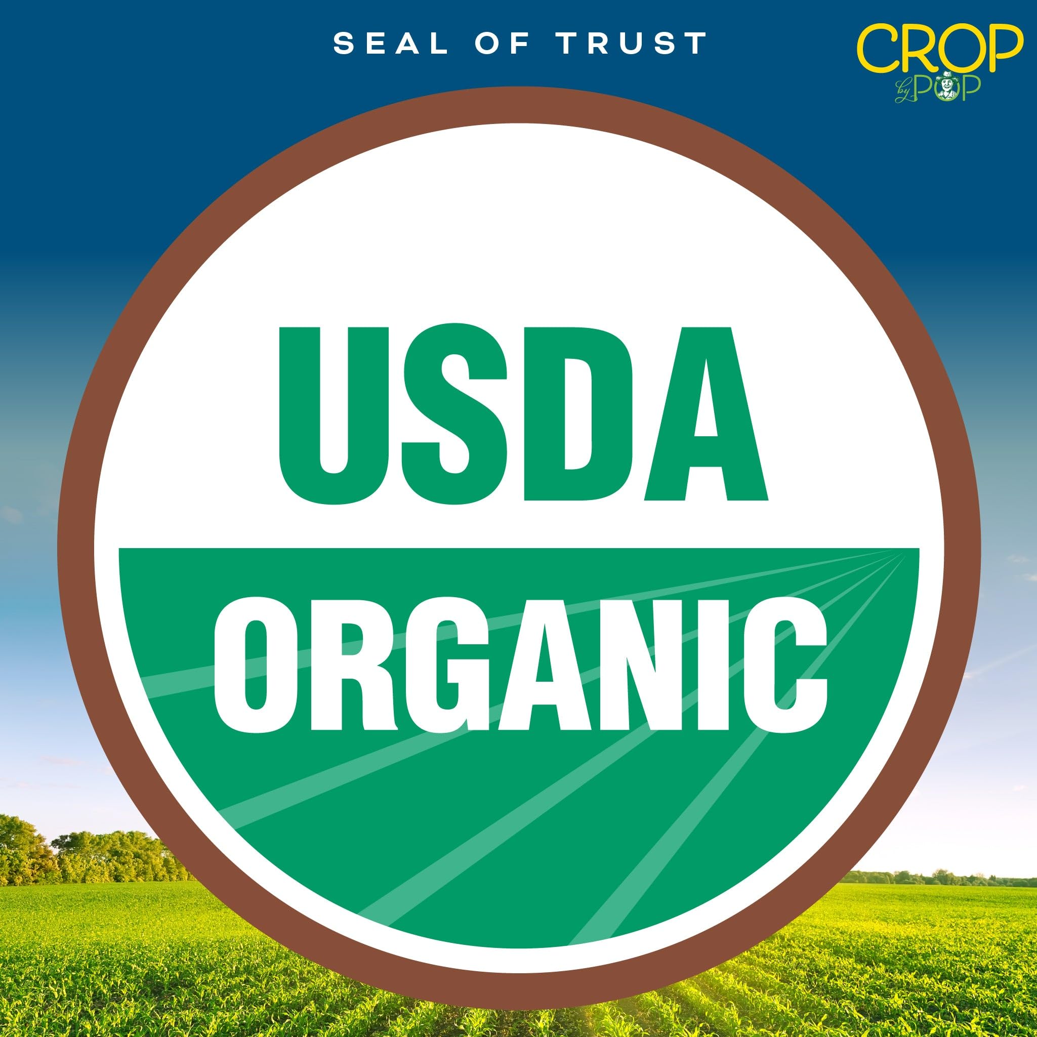 Nut Cravings bag label showing USDA Organic seal and ingredient list benefit: certified quality
