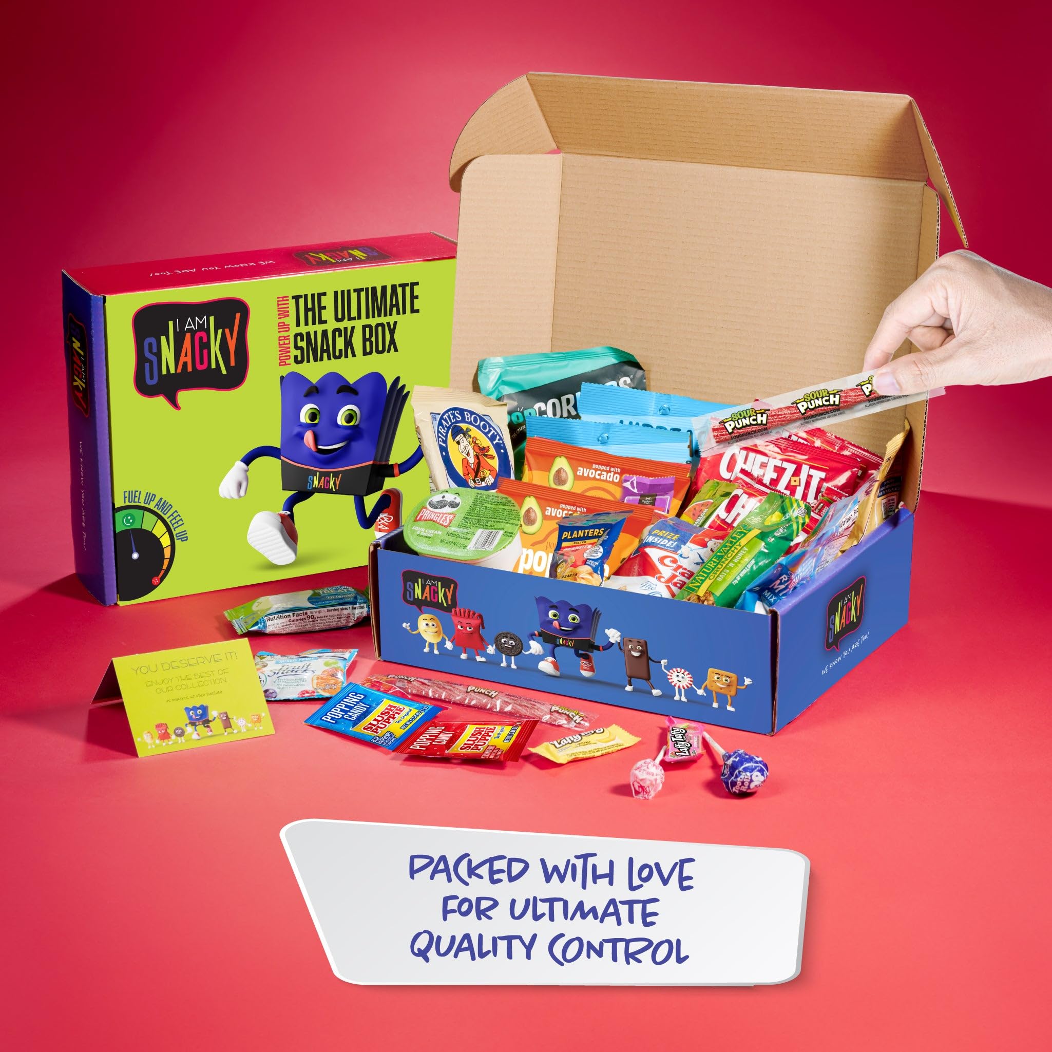 Nut Cravings opened box with assorted snacks displayed for variety