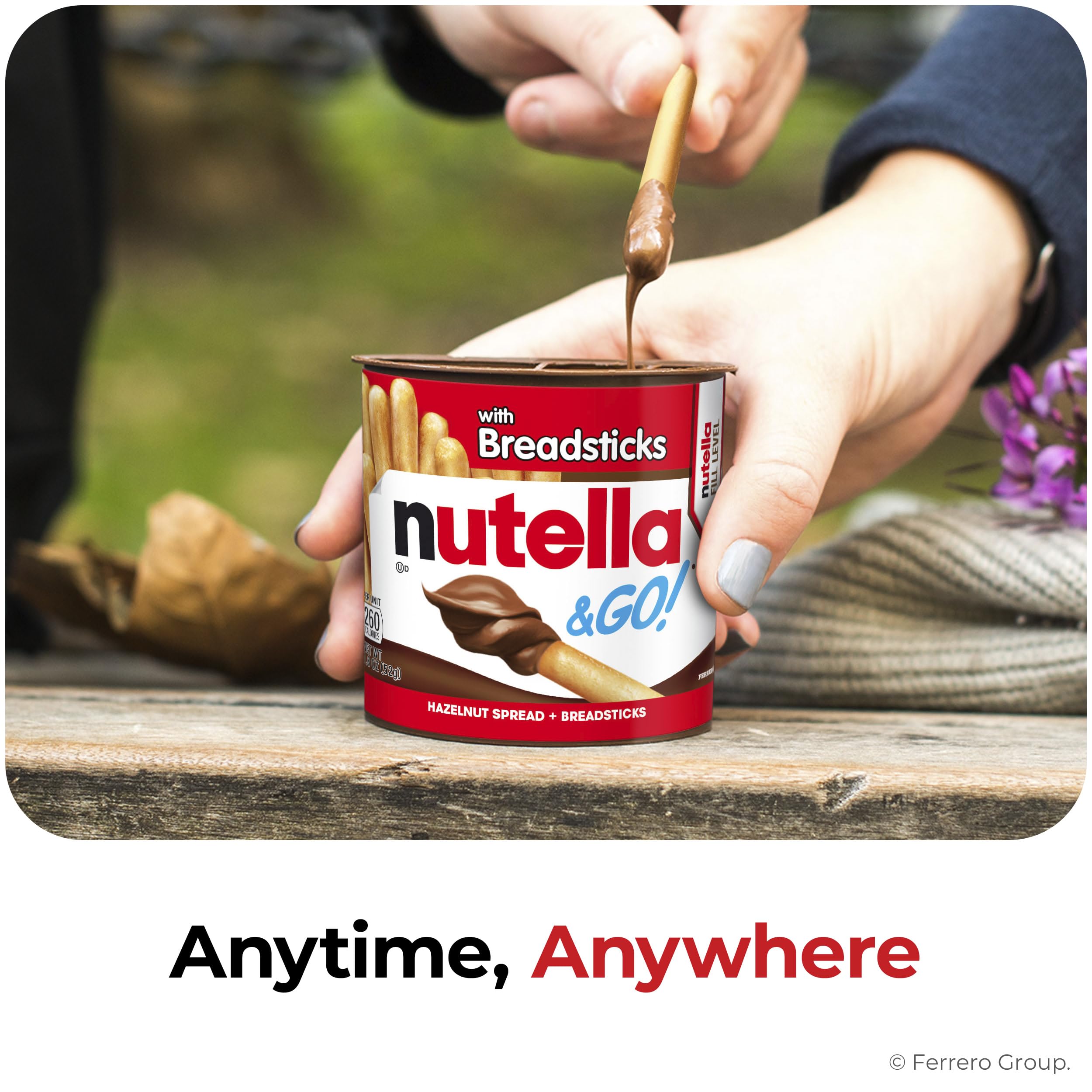 Nutella & Go! placed inside a lunchbox demonstrating kid-friendly convenience