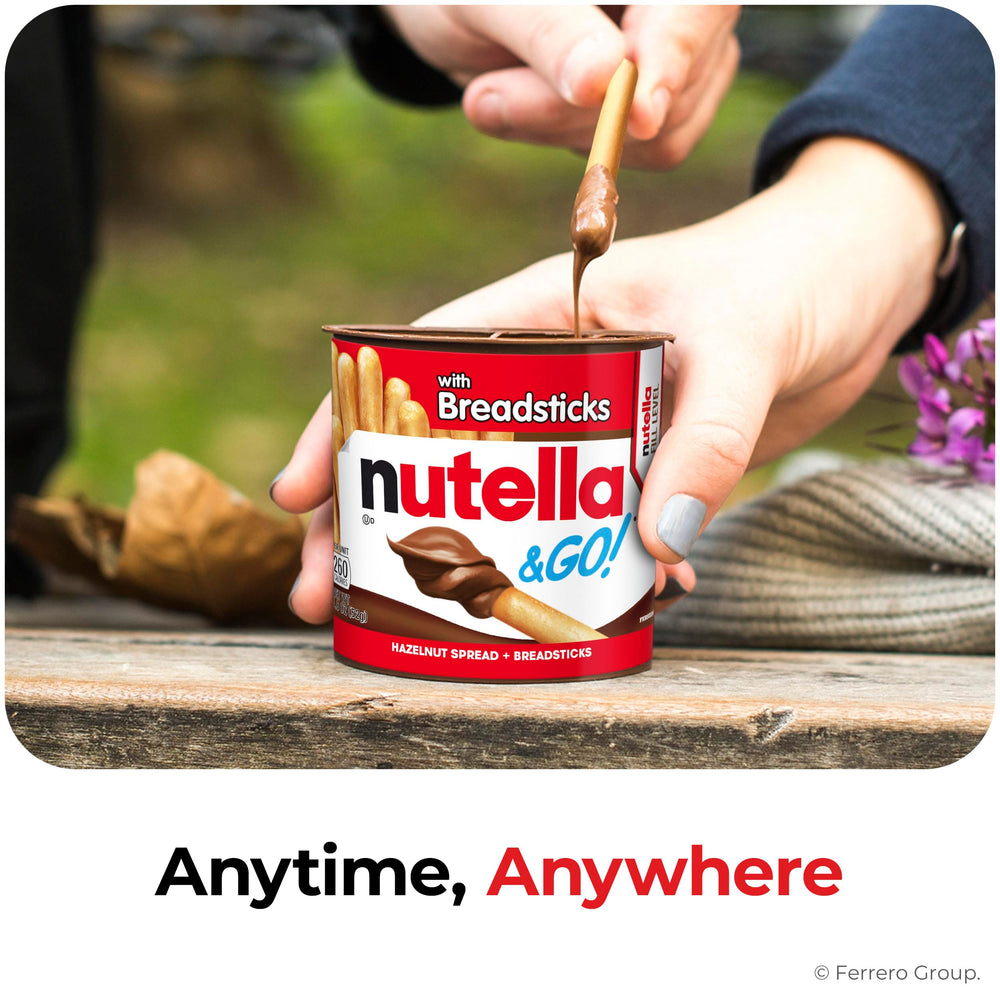 Nutella & Go! placed inside a lunchbox demonstrating kid-friendly convenience