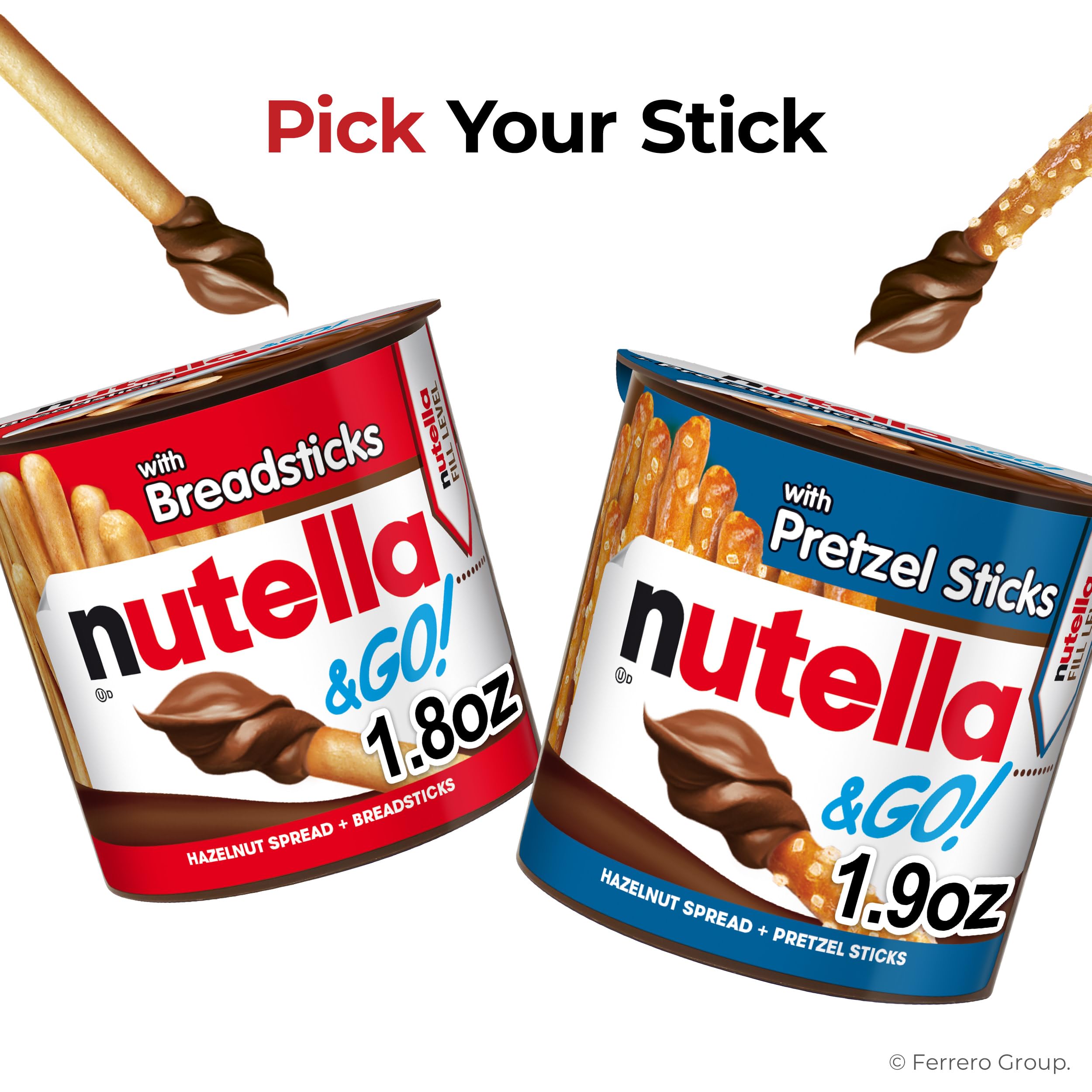 Serving idea with Nutella & Go! beside fruit for a quick treat option