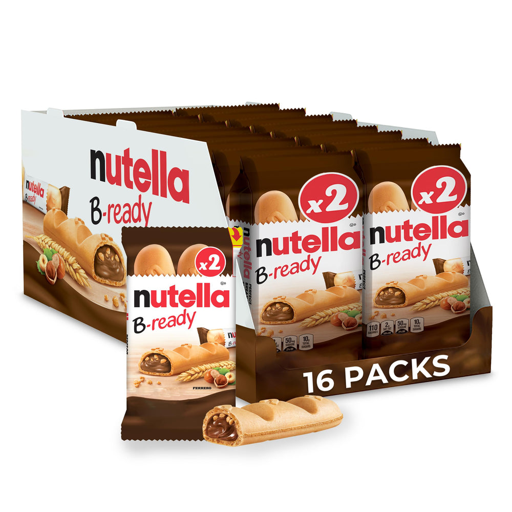 Nutella B-ready front packaging showing product and pack size for quick identification and convenience