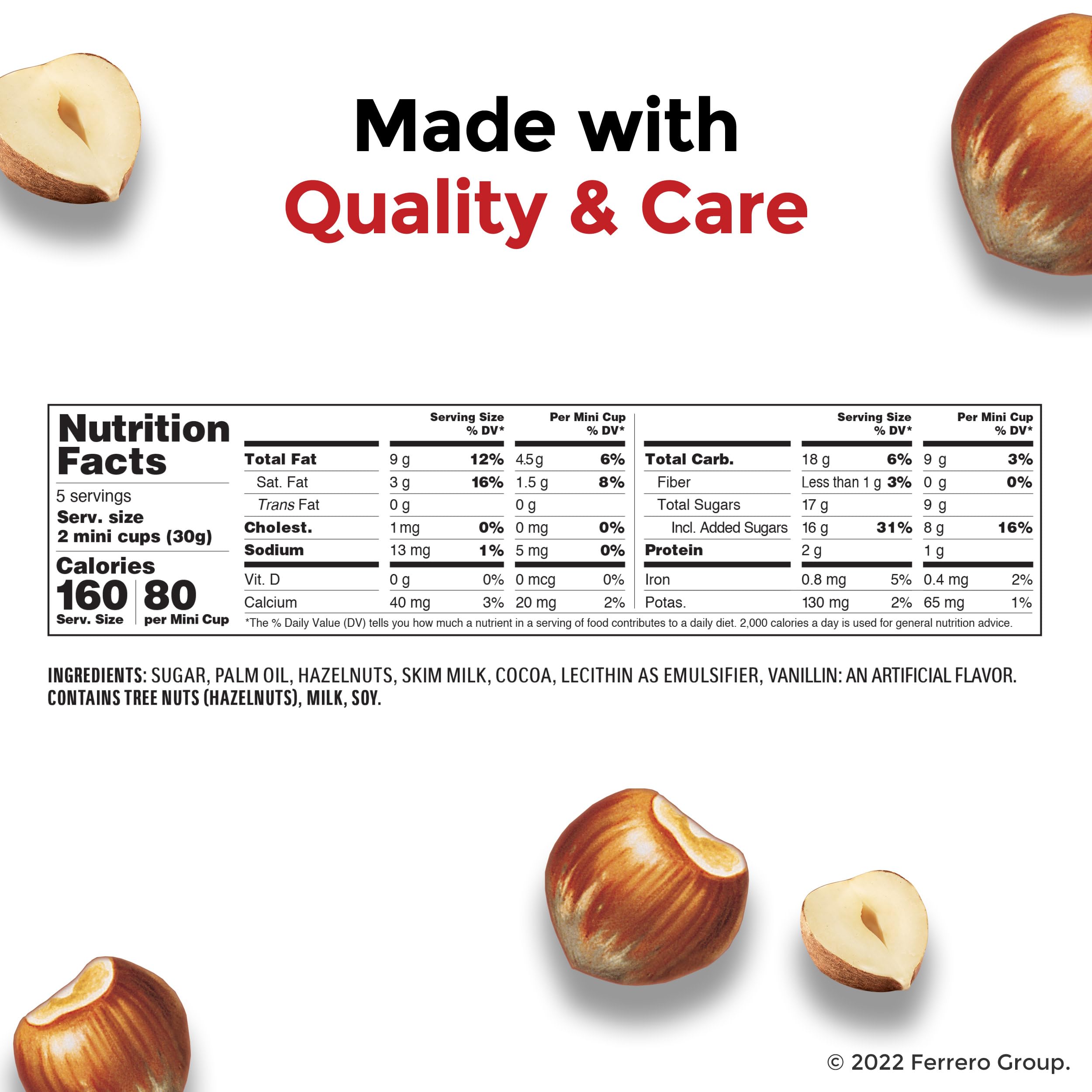 Nutella mini cup open showing creamy spread and easy-peel lid benefit