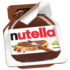Nutella mini cups front packaging showing brand and quantity benefits