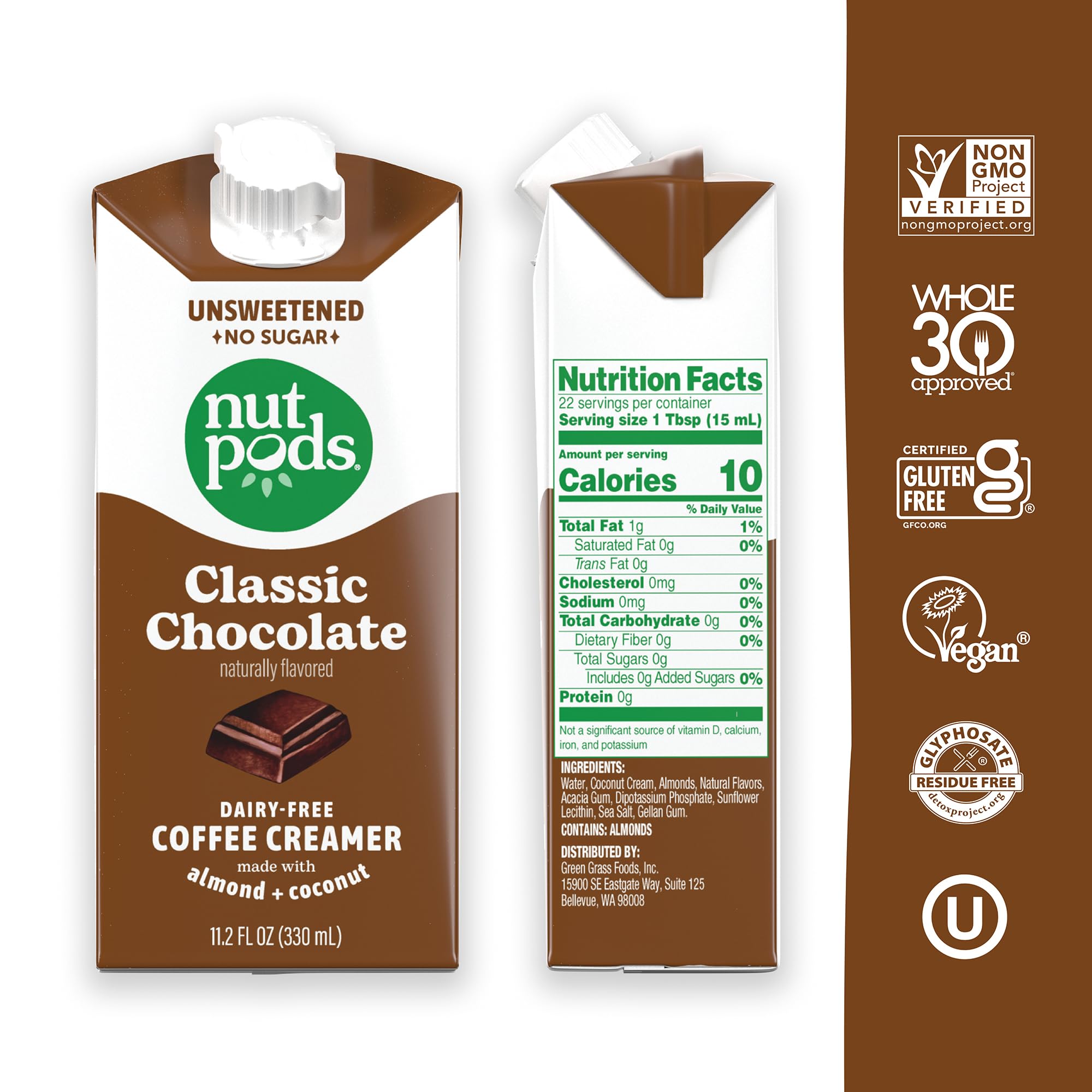 nutpods close-up pour of creamer into coffee highlighting creamy texture