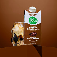 nutpods poured into iced coffee demonstrating smooth mixability and flavor