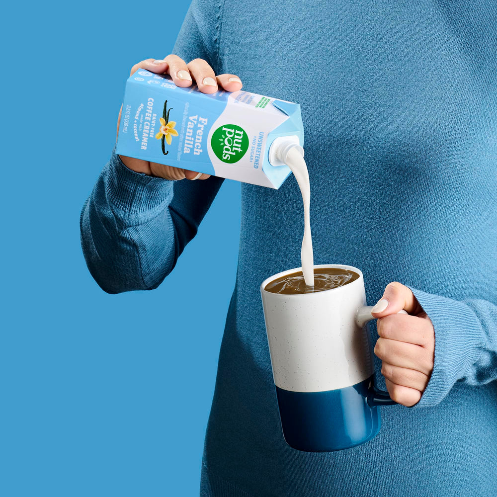 nutpods creamer on breakfast table enhancing coffee and breakfast