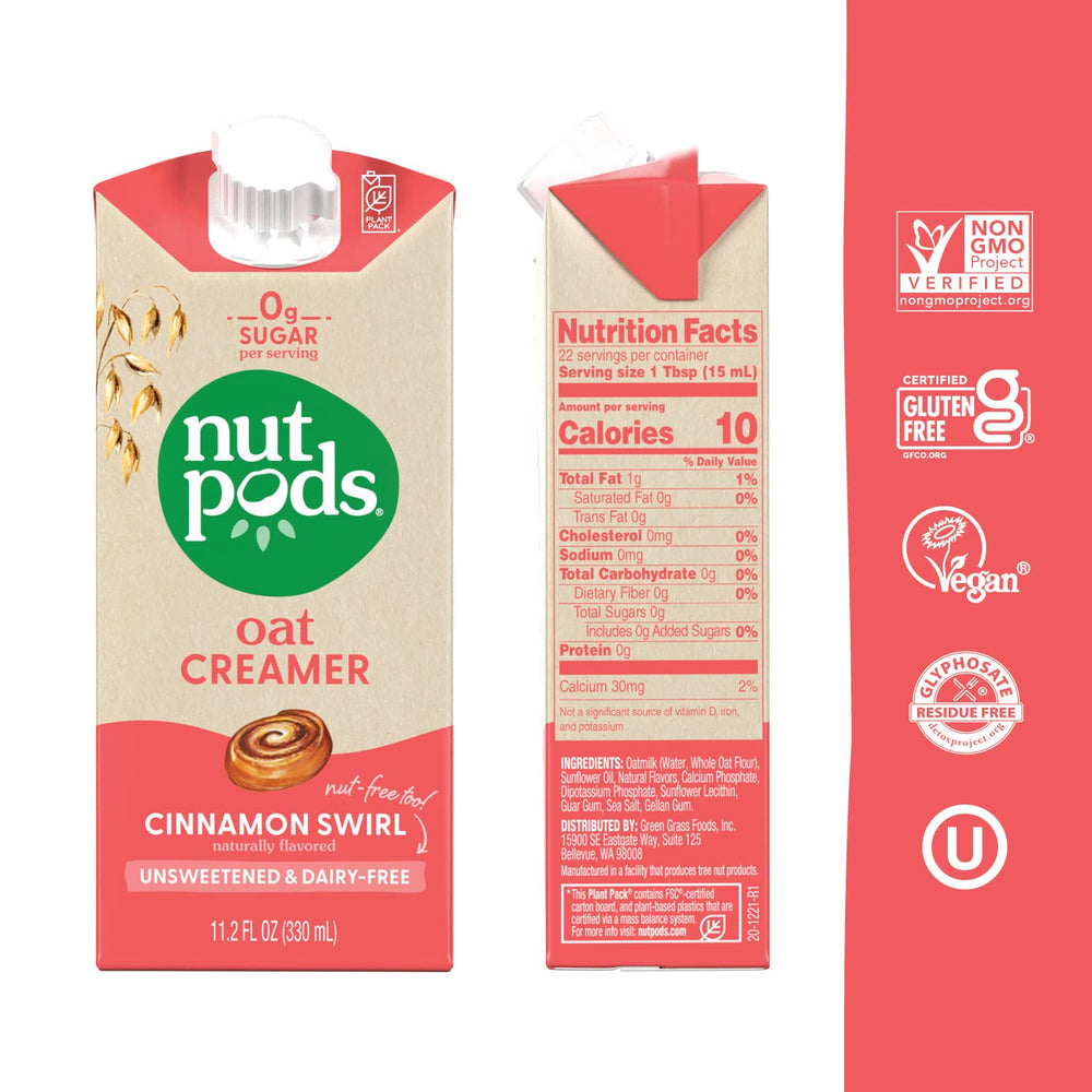 nutpods pouring creamer into coffee for smooth, creamy flavor