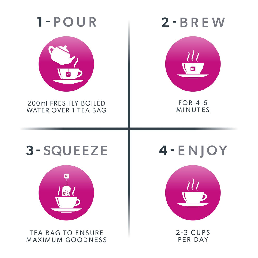 Nutra Tea in a kitchen lifestyle shot showing routine-friendly menopause support