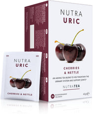 Nutra Tea NUTRAURIC front packaging showing product benefits