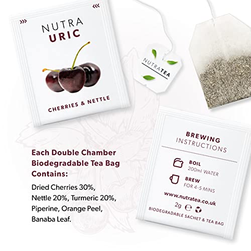 Nutra Tea NUTRAURIC tea steeping in a clear cup for soothing daily use