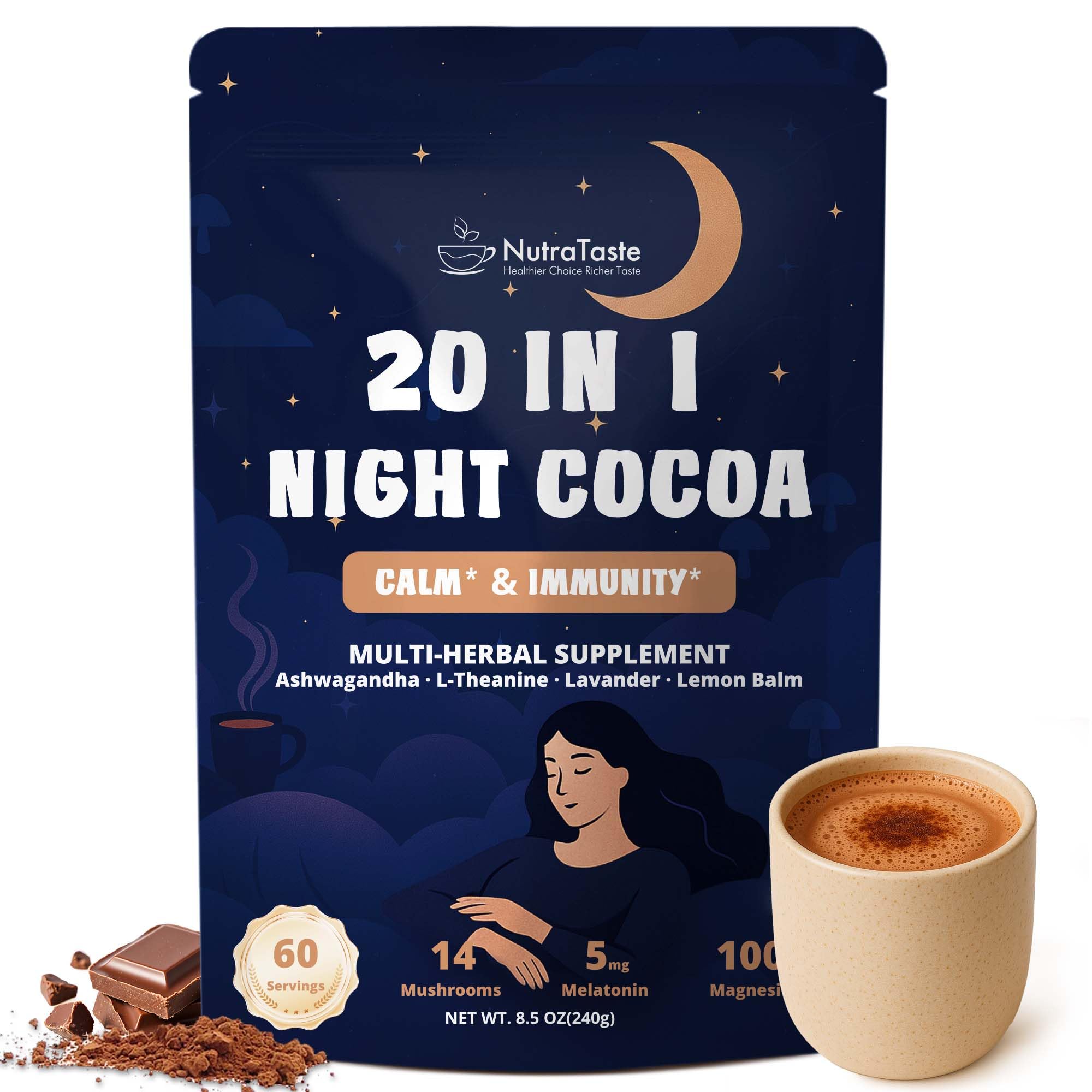 NutraTaste front packaging showing product name and sleep benefits