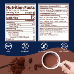 NUTRATASTE scoop beside pouch showing serving size and generous quantity