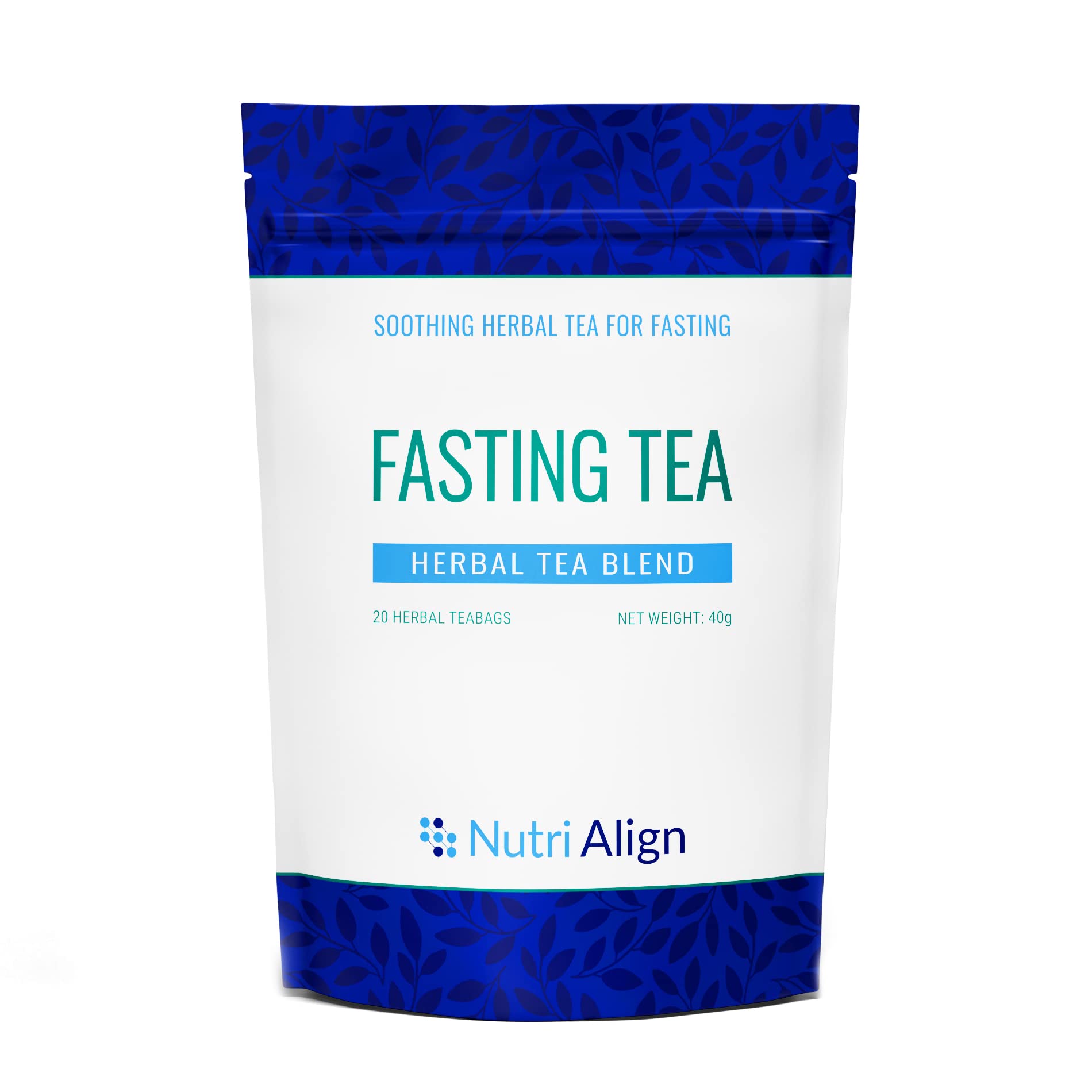 Nutri-Align front packaging showing 20 herbal teabags and branding for clarity