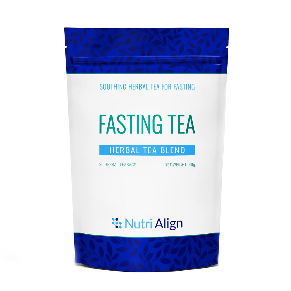 Nutri-Align front packaging showing 20 herbal teabags and branding for clarity