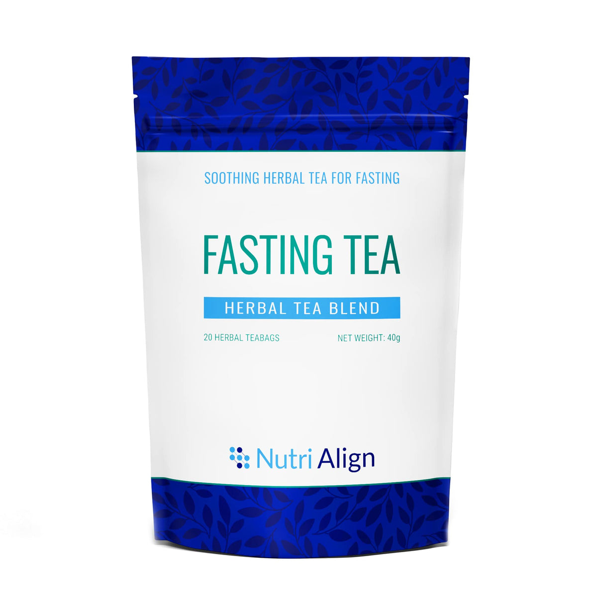 Nutri-Align front packaging showing 20 herbal teabags and branding for clarity