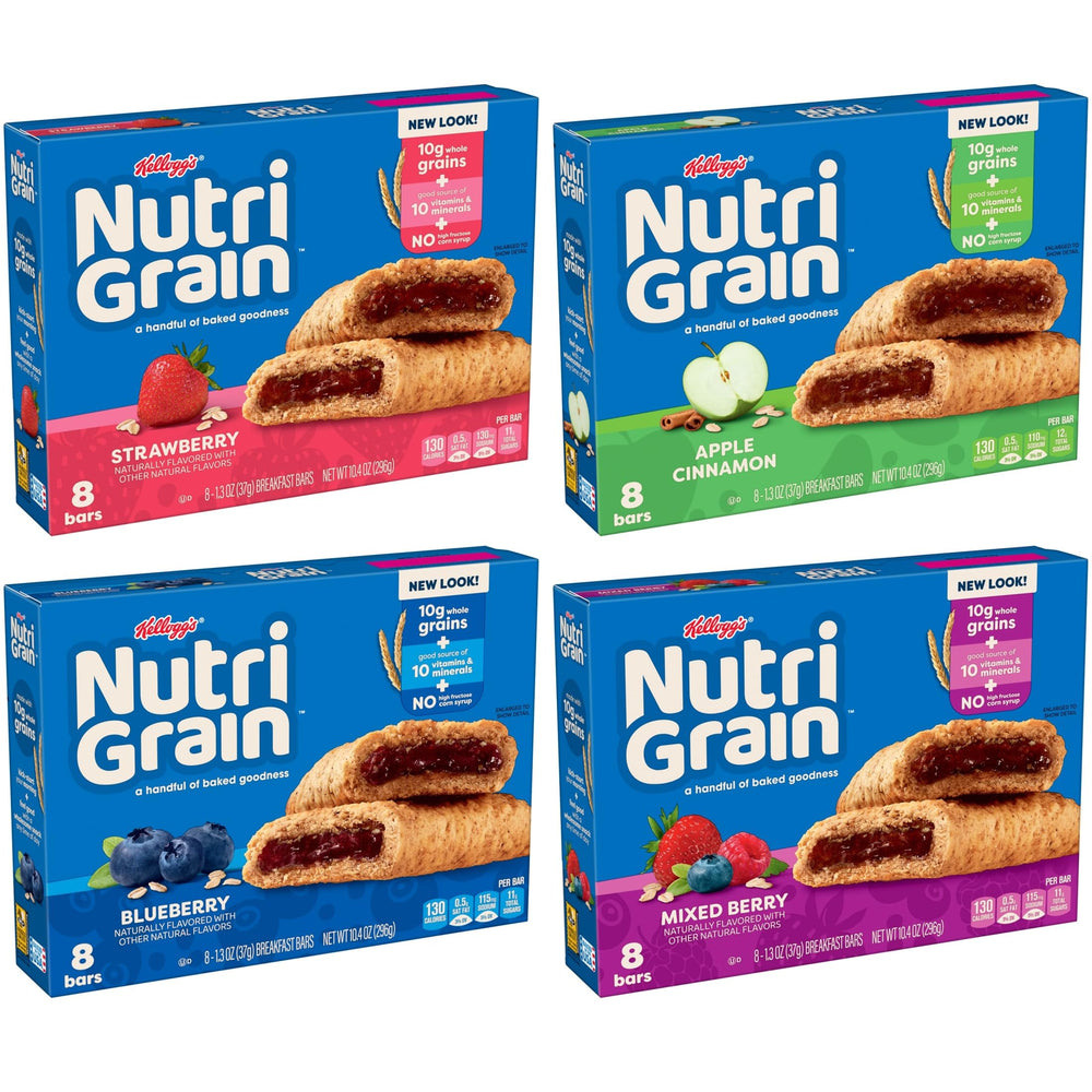 Nutri-Grain lineup of four flavors offering variety for picky eaters