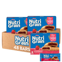Nutri-Grain front box showing 48 bars and family-friendly packaging for convenience