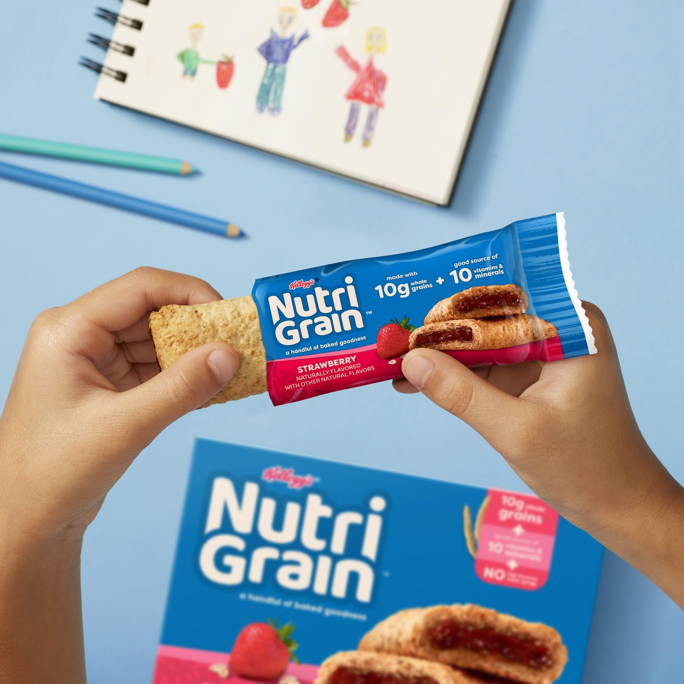 Nutri-Grain bar inside a backpack ready for school with quick grab convenience