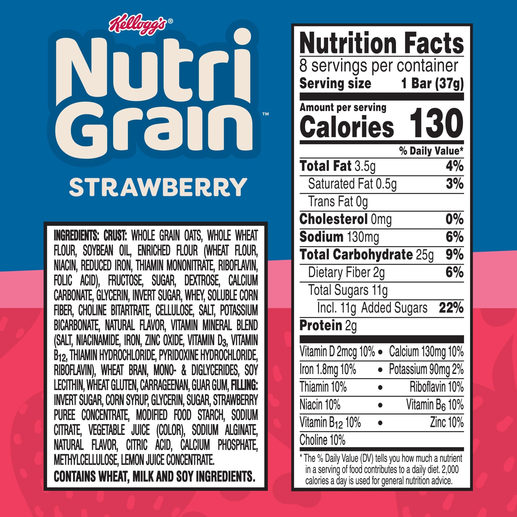 Nutri-Grain close-up of chewy crust and strawberry filling highlighting soft texture