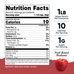 Nutricost apple pectin powder close-up texture for easy mixing benefit