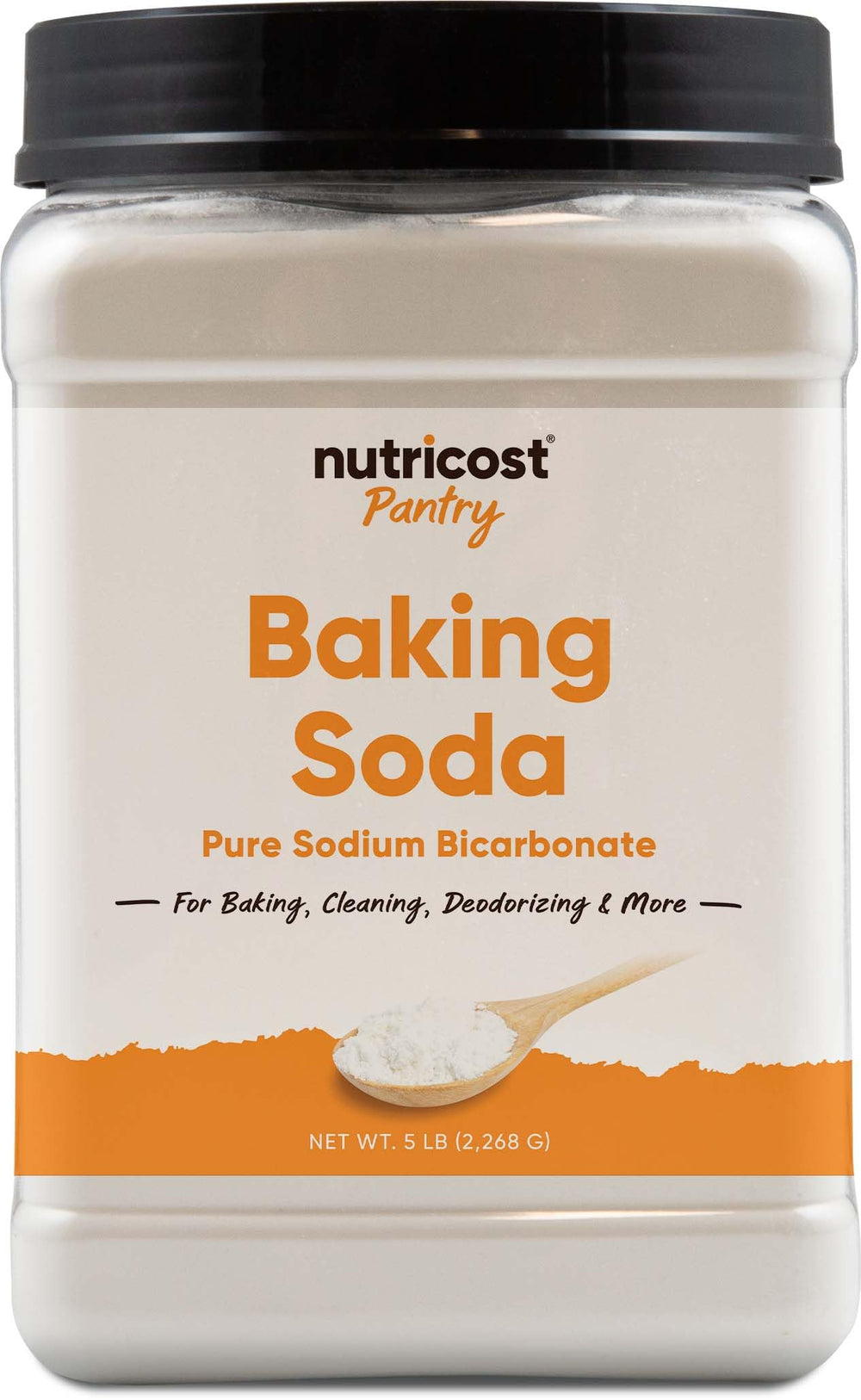 Nutricost front packaging showing 5 lb container and clear labeling benefits