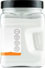Nutricost baking soda pictured with measuring spoon and baking ingredients for reliable leavening