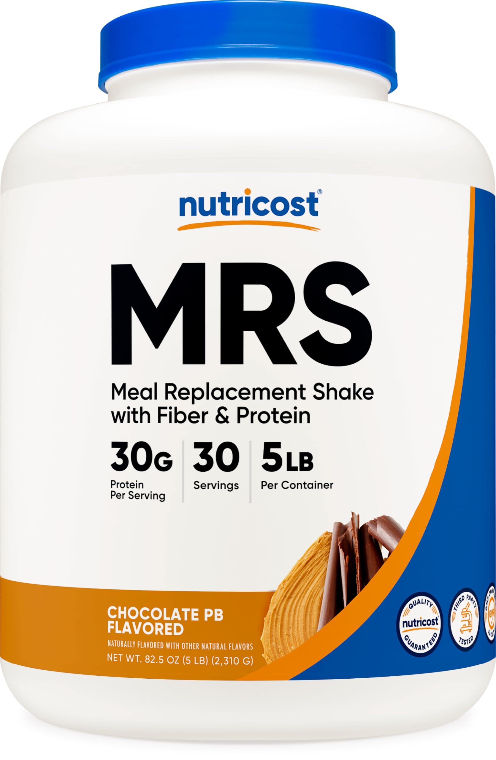 Nutricost front packaging showing label and benefit of 30g protein