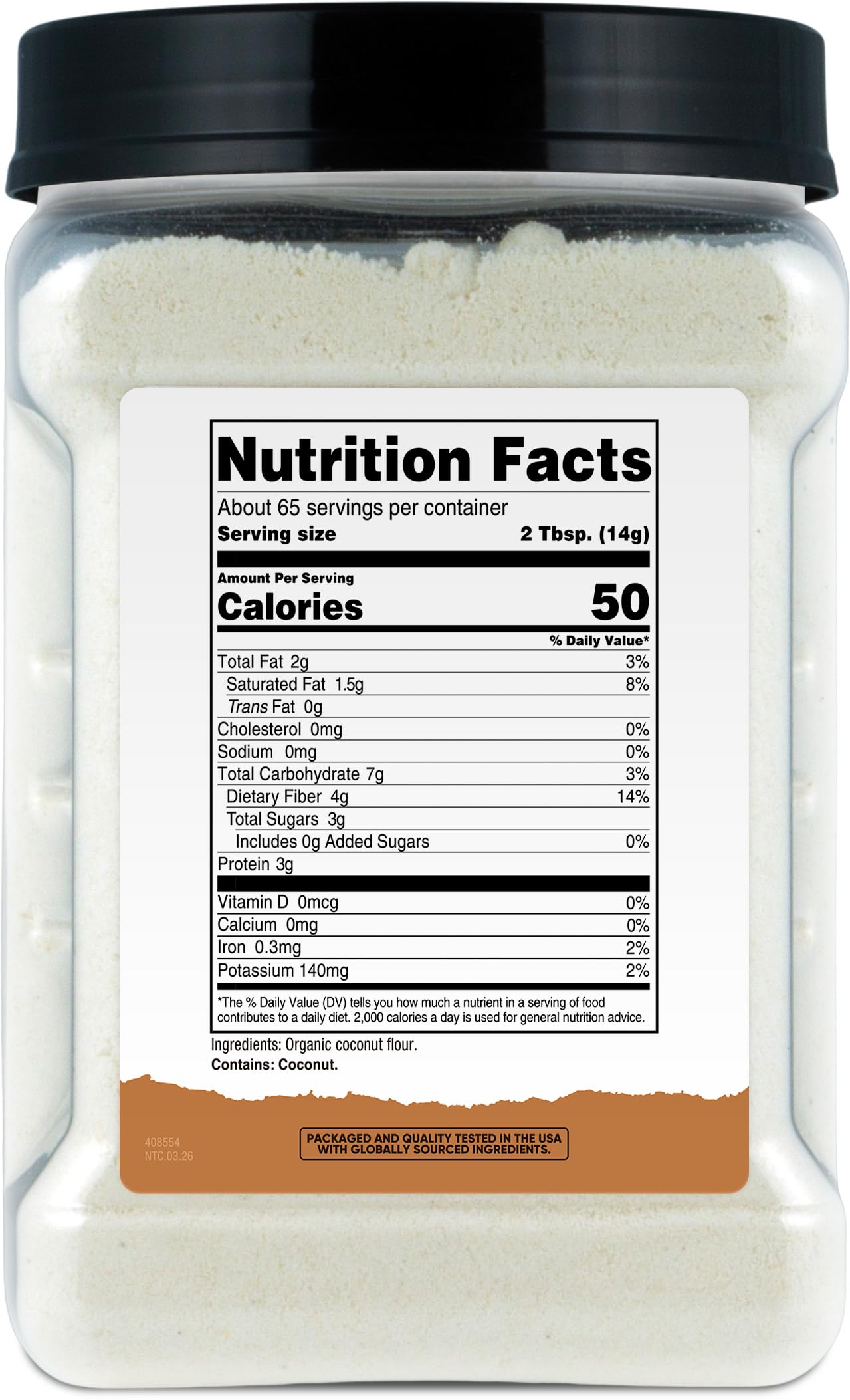 Nutricost label close-up showing organic and GMO-free certifications for confidence