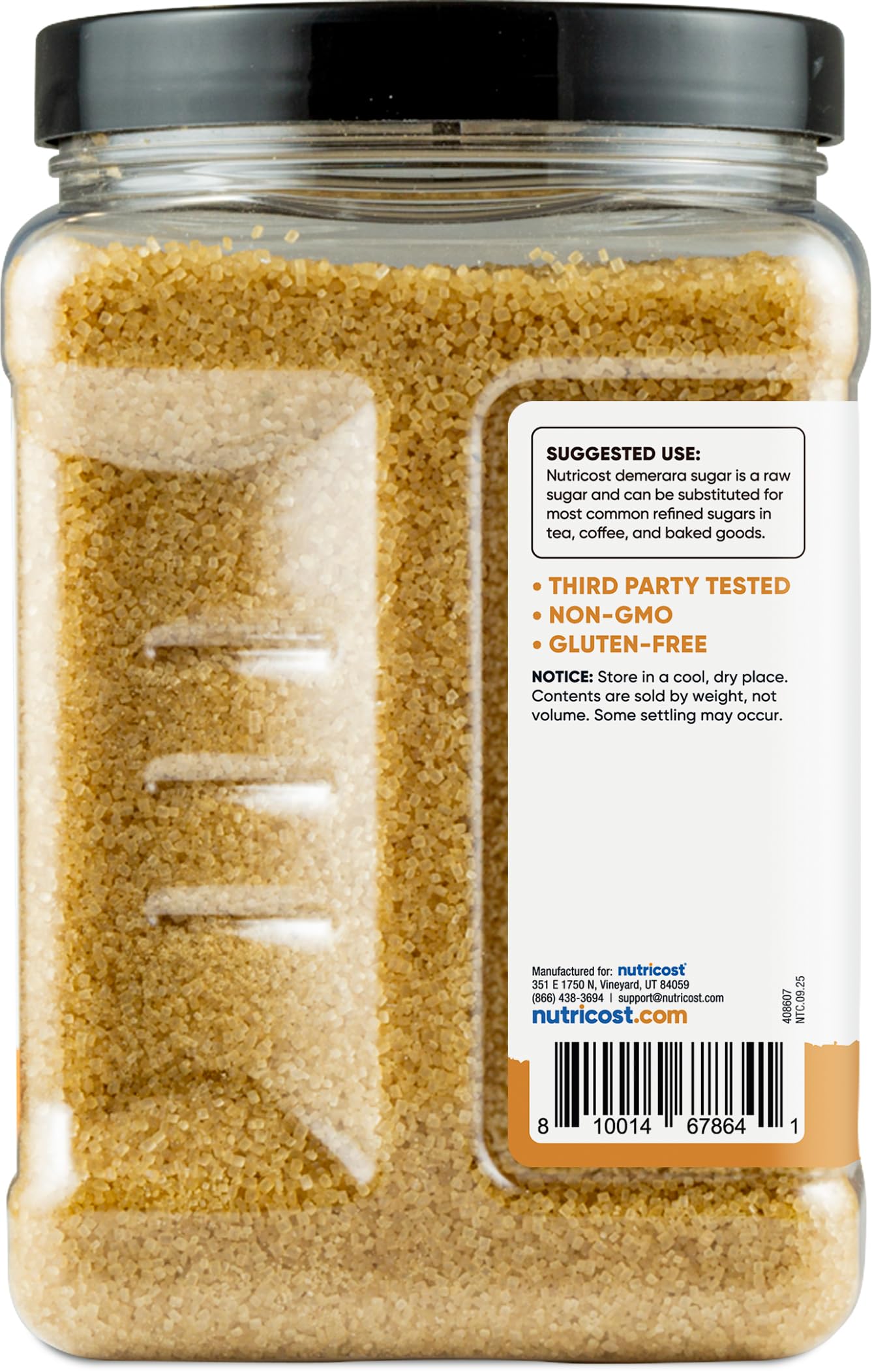 Detailed shot of Nutricost label information demonstrating product authenticity and quality